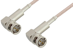 75 Ohm BNC Male Right Angle to 75 Ohm BNC Male Right Angle Cable Using 75 Ohm RG179 Coax, RoHS