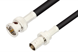 75 Ohm BNC Male to 75 Ohm BNC Female Cable 48 Inch Length Using 75 Ohm RG59 Coax, RoHS