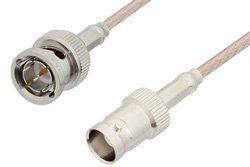 75 Ohm BNC Male to 75 Ohm BNC Female Cable 48 Inch Length Using 75 Ohm RG179 Coax, RoHS