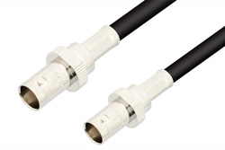 75 Ohm BNC Female to 75 Ohm BNC Female Cable 12 Inch Length Using 75 Ohm RG59 Coax