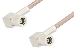 SMB Plug Right Angle to SMB Plug Right Angle Cable 60 Inch Length Using RG316-DS Coax, RoHS