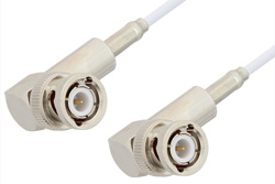 BNC Male Right Angle to BNC Male Right Angle Cable 48 Inch Length Using RG188 Coax