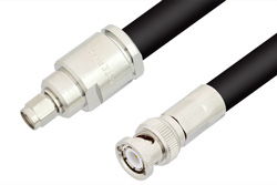 SMA Male to BNC Male Cable 12 Inch Length Using RG214 Coax