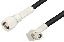 SMC Plug to SMC Plug Right Angle Cable Using RG174 Coax, RoHS