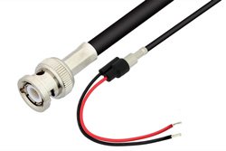 BNC Male to Trimmed Lead Cable Using 75 Ohm RG59 Coax