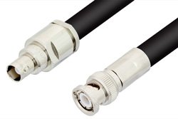 BNC Male to BNC Female Cable 24 Inch Length Using RG8 Coax, RoHS