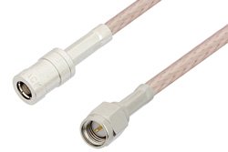 SMA Male to SMB Plug Cable 18 Inch Length Using RG316-DS Coax, RoHS