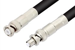 MHV Male to SHV Plug Cable 36 Inch Length Using RG8 Coax, RoHS