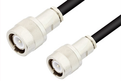 C Male to C Male Cable 60 Inch Length Using 75 Ohm RG59 Coax, RoHS