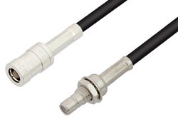 SMB Plug to SMB Jack Bulkhead Cable Using RG174 Coax, RoHS
