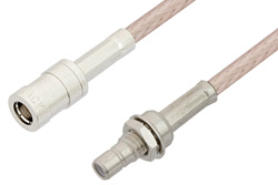 SMB Plug to SMB Jack Bulkhead Cable 60 Inch Length Using RG316 Coax, RoHS