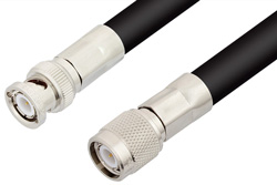 TNC Male to BNC Male Cable 60 Inch Length Using RG214 Coax, RoHS