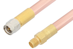 SMA Male to SMA Female Cable 24 Inch Length Using RG401 Coax, RoHS