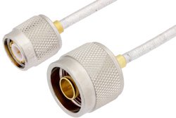 N Male to TNC Male Cable Using PE-SR402FL Coax