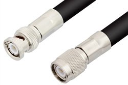 TNC Male to BNC Male Cable 36 Inch Length Using RG213 Coax, RoHS