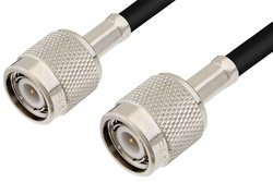 TNC Male to TNC Male Cable 18 Inch Length Using 75 Ohm RG59 Coax, RoHS