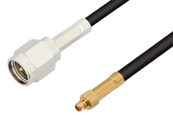 SMA Male to MMCX Plug Cable 48 Inch Length Using RG174 Coax