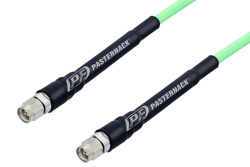 SMA Male to SMA Male Low Loss Test Cable 24 Inch Length Using PE-P142LL Coax, RoHS