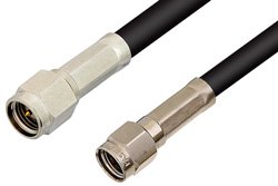 SMA Male to Reverse Polarity SMA Male Cable 12 Inch Length Using RG58 Coax, RoHS