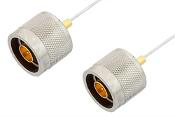 N Male to N Male Cable 18 Inch Length Using PE-SR047FL Coax, RoHS