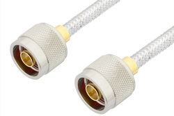 N Male to N Male Cable 18 Inch Length Using PE-SR401FL Coax