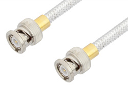 BNC Male to BNC Male Cable 24 Inch Length Using PE-SR401FL Coax, RoHS