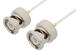 BNC Male to BNC Male Cable 12 Inch Length Using PE-SR047FL Coax