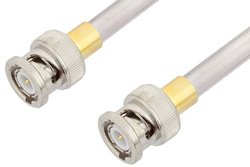 BNC Male to BNC Male Cable 12 Inch Length Using PE-SR401AL Coax