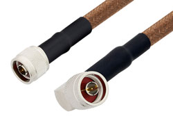 N Male to N Male Right Angle Cable 72 Inch Length Using RG225 Coax