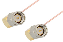 SMA Male Right Angle to SMA Male Right Angle Cable 48 Inch Length Using PE-034SR Coax, RoHS