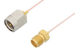 SMA Male to SMA Female Cable 6 Inch Length Using PE-020SR Coax