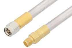 SMA Male to SMA Female Cable 12 Inch Length Using PE-SR401AL Coax