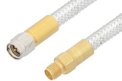 SMA Male to SMA Female Cable 18 Inch Length Using PE-SR401FL Coax, RoHS