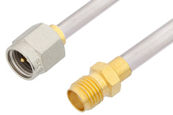 SMA Male to SMA Female Cable 18 Inch Length Using PE-SR402AL Coax, RoHS