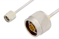 SMA Male to N Male Cable 18 Inch Length Using PE-SR405AL Coax