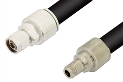 N Male to N Female Cable 24 Inch Length Using RG218 Coax
