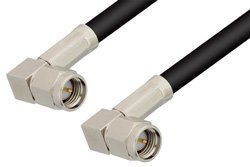 SMA Male Right Angle to SMA Male Right Angle Cable 72 Inch Length Using RG223 Coax, RoHS