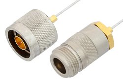 N Male to N Female Cable Using PE-SR047FL Coax, RoHS