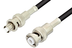 MHV Male to SHV Plug Cable Using RG223 Coax, RoHS