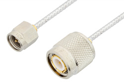 SMA Male to TNC Male Cable 12 Inch Length Using PE-SR405FL Coax, RoHS
