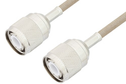 HN Male to HN Male Cable 24 Inch Length Using RG141 Coax , LF Solder