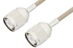 HN Male to HN Male Cable 48 Inch Length Using RG141 Coax , LF Solder