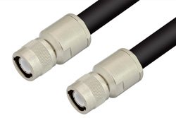 C Male to C Male Cable 24 Inch Length Using RG217 Coax , LF Solder