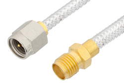 SMA Male to SMA Female Cable 6 Inch Length Using PE-SR402FL Coax, RoHS