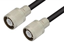 SC Male to SC Male Cable 12 Inch Length Using 75 Ohm RG59 Coax, RoHS