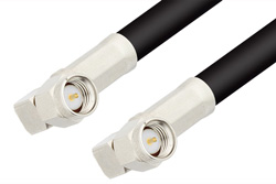 SMA Male Right Angle to SMA Male Right Angle Cable Using 93 Ohm RG62 Coax