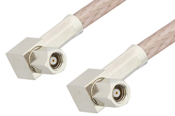 SMC Plug Right Angle to SMC Plug Right Angle Cable Using RG316-DS Coax, RoHS