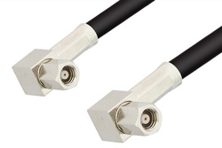 SMC Plug Right Angle to SMC Plug Right Angle Cable 72 Inch Length Using PE-B100 Coax