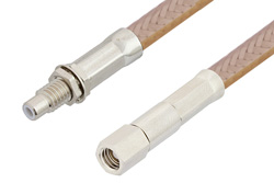 SMC Plug to SMC Jack Bulkhead Cable Using RG400 Coax, RoHS