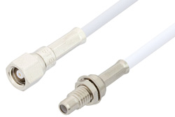 SMC Plug to SMC Jack Bulkhead Cable 24 Inch Length Using RG188-DS Coax